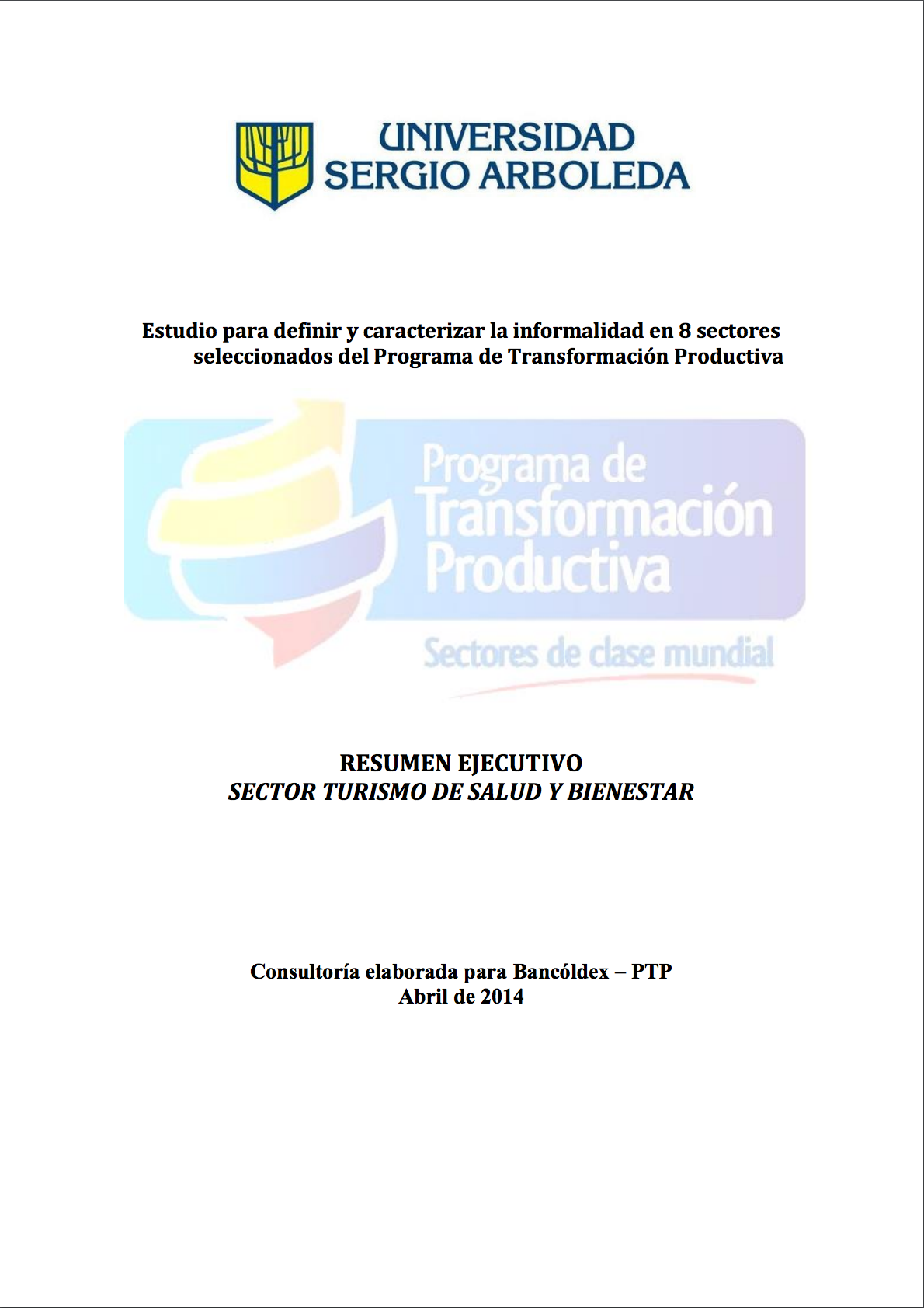 Resumen Ejecutivo Sector Turismo De Salud Y Bienestar